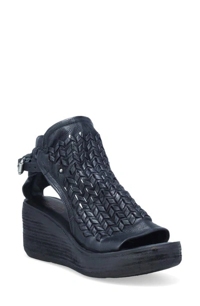 Shop A.s.98 A.s. 98 Newbury Platform Sandal In Black