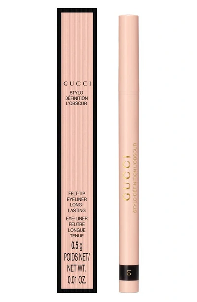 Shop Gucci Stylo Définition L'obscur Longwear Eyeliner In 01 Eve Black