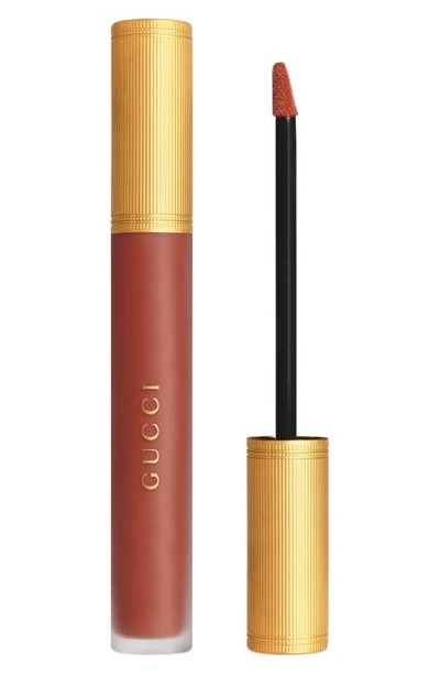 Shop Gucci Rouge À Lèvres Liquid Matte Lipstick In 505 Janet Rust
