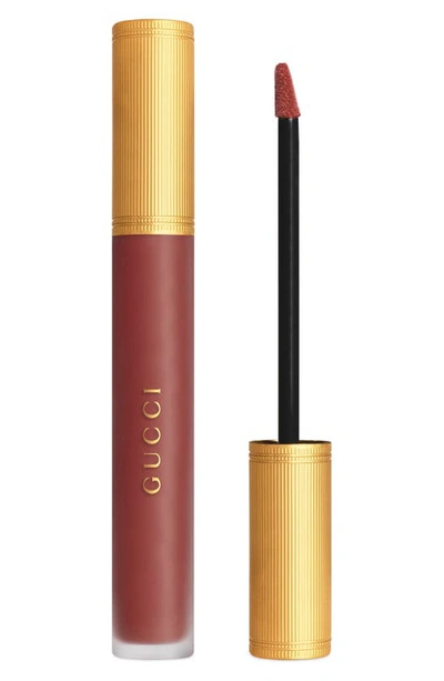 Shop Gucci Rouge À Lèvres Liquid Matte Lipstick In 203 Mildred Rosewood