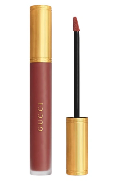 Gucci Transfer-proof Matte Liquid Lipstick 203 Mildred Rosewood In 203 Mildred Rosewood