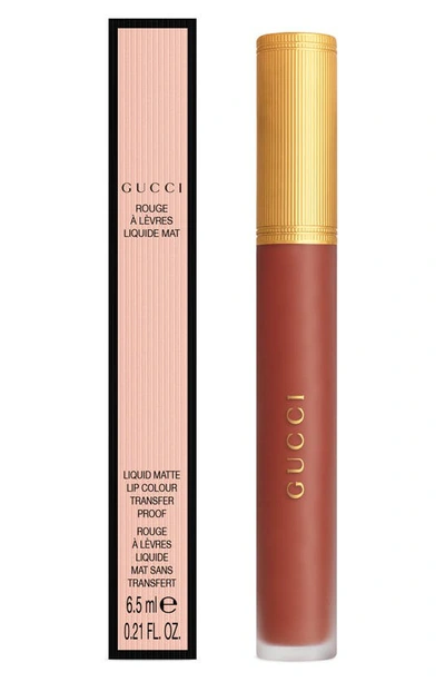 Shop Gucci Rouge À Lèvres Liquid Matte Lipstick In 505 Janet Rust