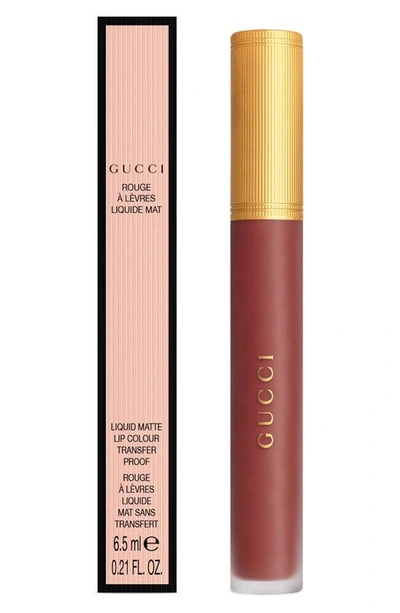 Shop Gucci Rouge À Lèvres Liquid Matte Lipstick In 203 Mildred Rosewood