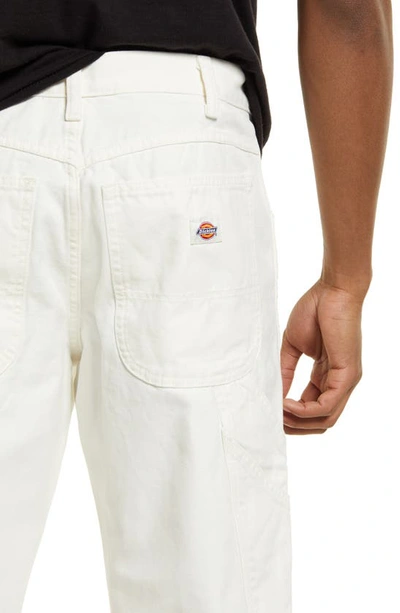Shop Dickies Washed Cotton Duck Carpenter Pants In Stonewashed Cloud