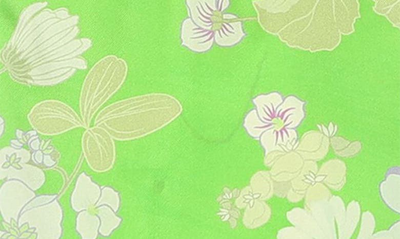 Shop Meryll Rogge Wallpaper Floral Print Silk Slipdress In Apple Green
