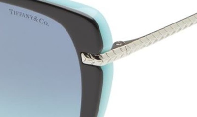 Shop Tiffany & Co . 57mm Cat Eye Sunglasses In Black Blue