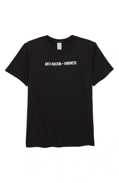 Shop Typical Black Tees Kids' Anti-racism Kindness Graphic Tee In Black