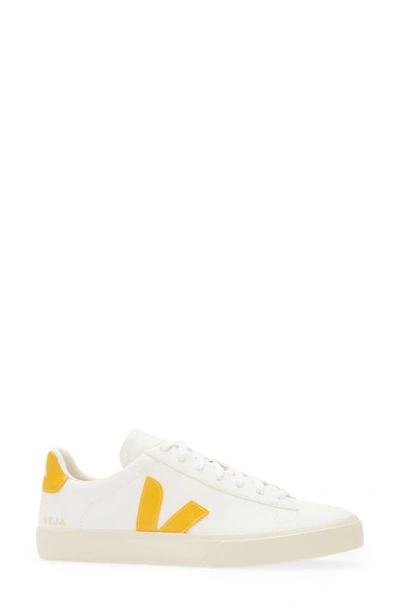 Shop Veja Campo Chromefree Leather Sneaker In Extra White Ouro