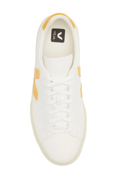 Shop Veja Campo Chromefree Leather Sneaker In Extra White Ouro