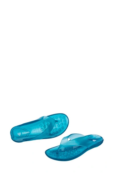 Shop Melissa The Real Jelly Flip Flop In Clear Blue
