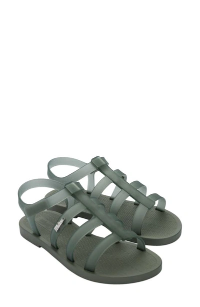 Shop Melissa Sun Rodeo Water Resistant Cage Sandal In Green/ Clear Green