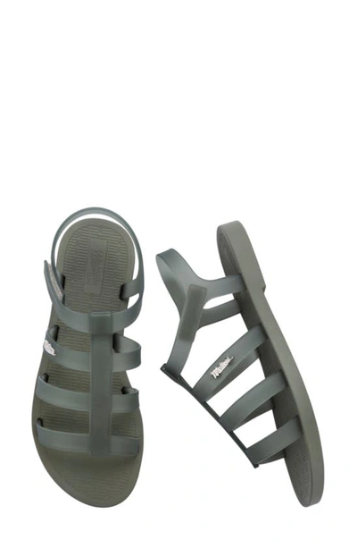 Shop Melissa Sun Rodeo Water Resistant Cage Sandal In Green/ Clear Green