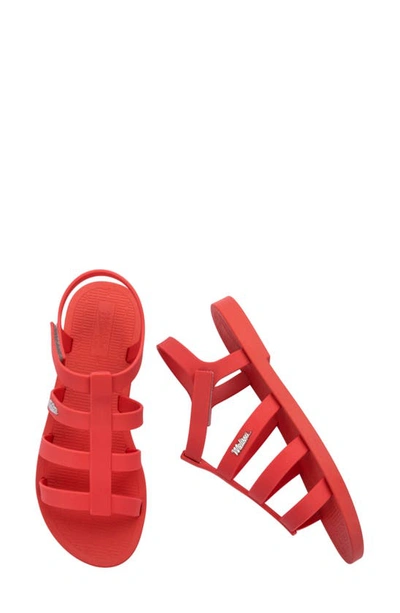 Shop Melissa Sun Rodeo Water Resistant Cage Sandal In Red