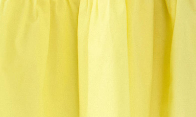 Shop English Factory Ruffle Smocked Cotton Dress In Yellow