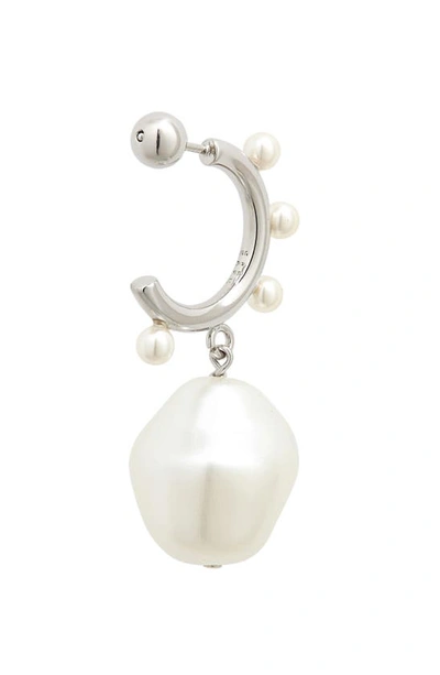 Shop Safsafu Jelly Galaxy Single Drop Huggie Hoop Earring In Silver