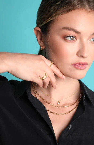 Bony Levy Varda Solitaire Diamond Link Pendant Necklace In 18k Yellow Gold