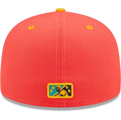 Shop New Era Coral/turquoise Gallos De Delmarva Copa De La Diversion 59fifty Fitted Hat In Red