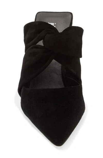 Shop Jeffrey Campbell Tied-up Pointed Toe Mule In Black Suede