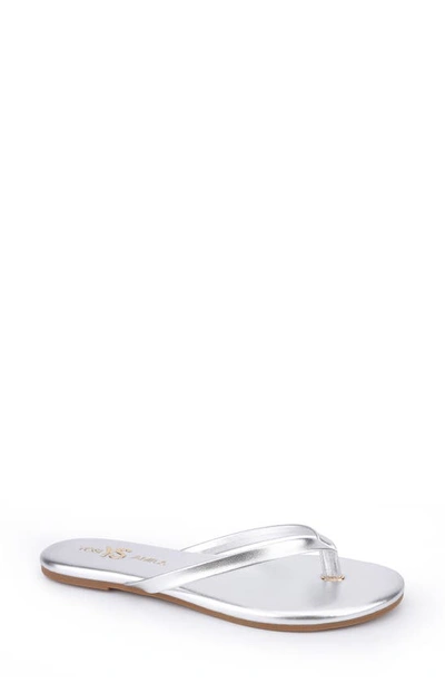 Shop Yosi Samra Rivington Flip Flop In Silver