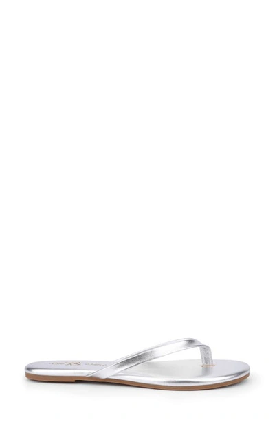 Yosi Samra Rivington Flip Flop In Silver
