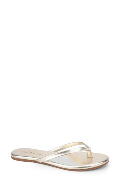 Shop Yosi Samra Rivington Flip Flop In Gold