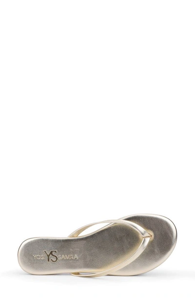 Shop Yosi Samra Rivington Flip Flop In Gold