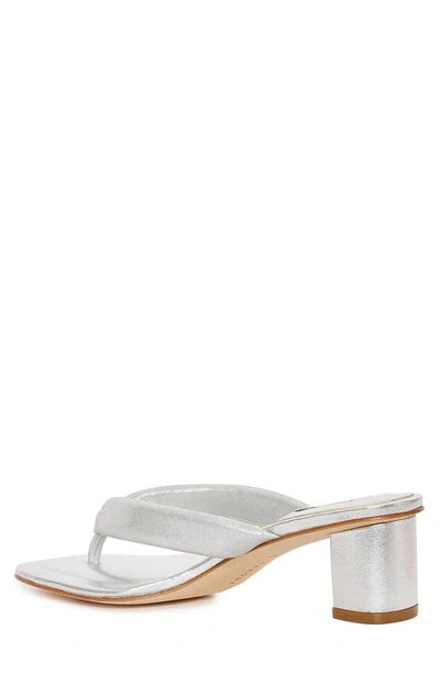 Natori Bay Metallic Thong Sandals In Silver