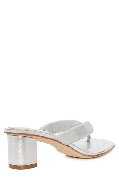 Natori Bay Metallic Thong Sandals In Silver