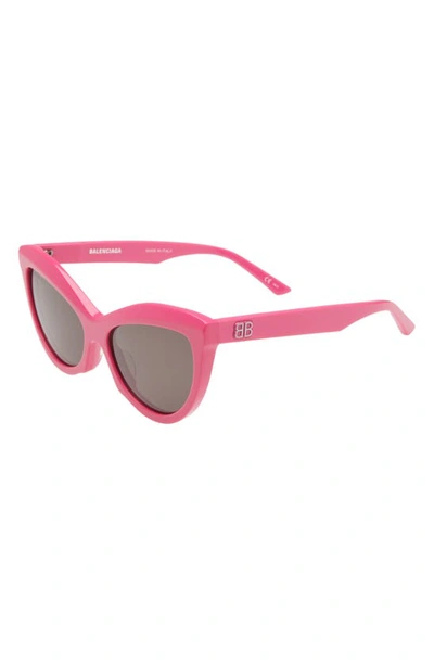 Shop Balenciaga 57mm Cat Eye Sunglasses In Fuchsia