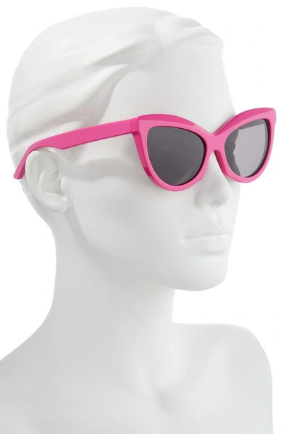 Shop Balenciaga 57mm Cat Eye Sunglasses In Fuchsia