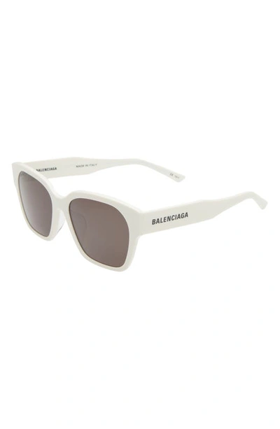 Shop Balenciaga 56mm Square Sunglasses In Ivory