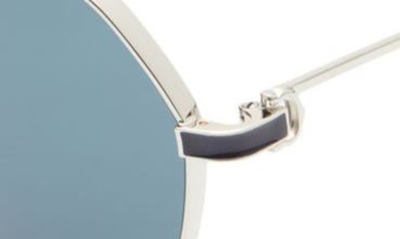Shop Cartier 61mm Aviator Sunglasses In Silver