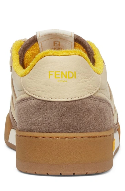 Shop Fendi Ff Match Sneaker In Beige