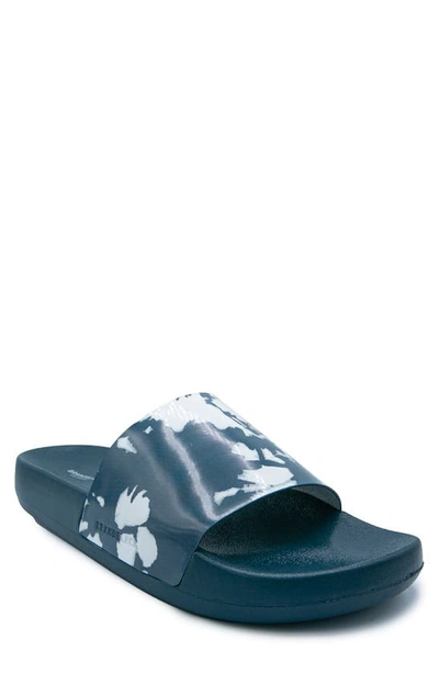 Shop Brandblack Kashiba Slide Sandal In Indigo Hawaiian