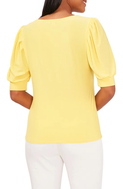 Shop Chaus Balloon Sleeve Jersey Top In Yellow Sun