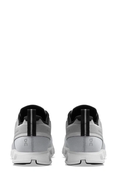 On Cloud 5 Waterproof Running Shoe In Glacier/ White