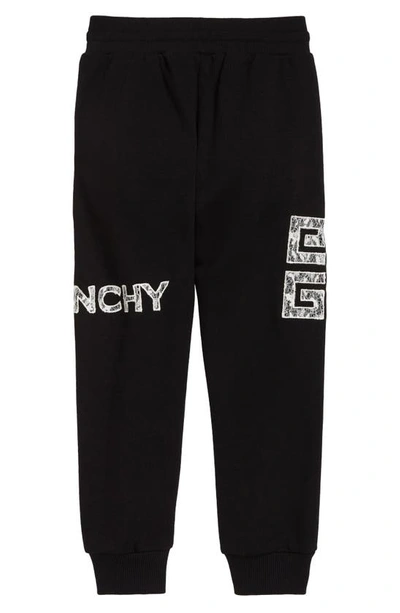Shop Givenchy Kids' Lace Logo Graphic Sweatpants In 09b Black