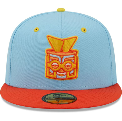 Shop New Era Light Blue/orange Rayados De Winston-salem Copa De La Diversion 59fifty Fitted Hat