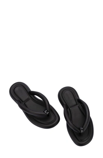 Shop Melissa Free Water Resistant Flip Flop In Black/ Beige