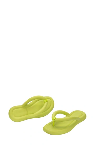 Shop Melissa Free Water Resistant Flip Flop In Green/ Lilac
