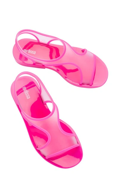 Shop Melissa Beach Sandal In Neon Pink