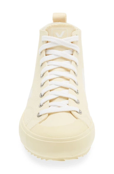 Shop Veja Nova High Top Sneaker In Butter White/ Butter Sole