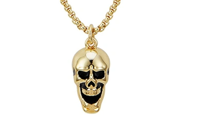 Shop American Exchange Skull Pendant Necklace & Bracelet Set In Gold