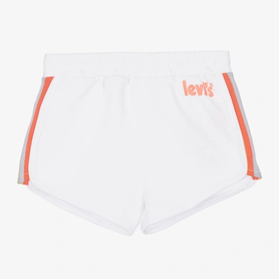 Shop Levi's Girls White Cotton Shorts
