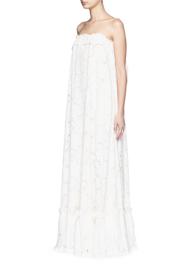 Shop Lanvin Guipure Lace Strapless Tier Wedding Gown