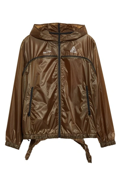 Shop Undercover Nylon Ripstop Hooded Jacket In Khaki Brown