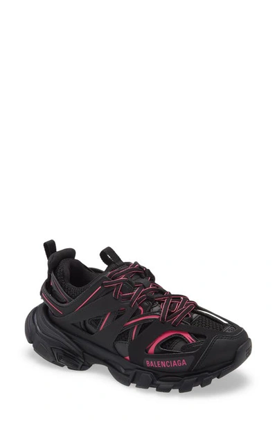 Shop Balenciaga Track Sneaker In Black/ Fluo Pink