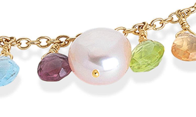 Marco Bicego 18k Yellow Gold Paradise Pearl Mixed Gemstone And Cultured Freshwater Pearl Necklace, 18