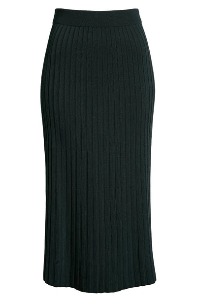 Shop Hugo Boss Fenova Rib Skirt In Open Green