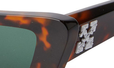 Off-white Accra Arrow Acetate Cat-eye Sunglasses In Havana